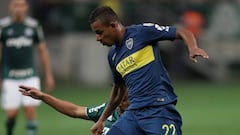 Sebasti&aacute;n Villa durante el partido entre Palmeiras y Boca Juniors por la vuelta de la semifinal de la Copa Libertadores