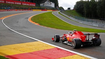 Charles Leclerc (Ferrari SF1000). Spa-Francorchamps, B&eacute;lgica. F1 2020. 