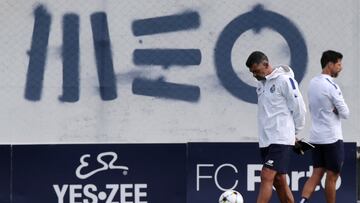 Sergio Conceição, entrenador del Oporto, durante la sesión previa a la visita al Atlético en Champions.