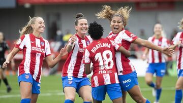 Jugadoras del Atl&eacute;tico.