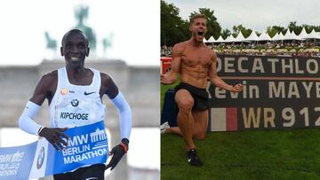 Eliud Kipchoge y Kevin Mayer ostentan el récord del mundo de maratón y decatlón.