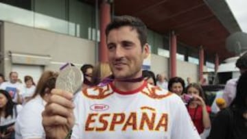 David Cal, con su medalla olímpica de Londres.