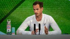 Andy Murray, en su rueda de prensa en Wimbledon.