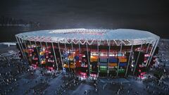 Proyecci&oacute;n de como va a ser el estadio Ras Abu Aboud para el Mundial de Qatar.
 
 