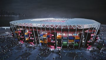 Proyecci&oacute;n de como va a ser el estadio Ras Abu Aboud para el Mundial de Qatar.
 
 