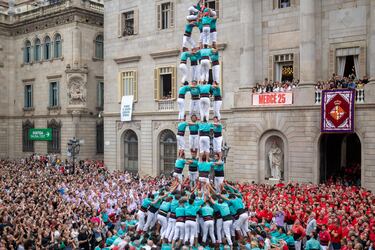 Uno de los grupos de 'Castellers'.