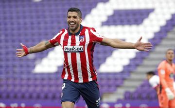 Luis Suárez celebra su gol al Valladolid para poner el 1-2.