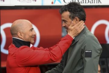 Jorge Sampaoli y Luis Enrique.