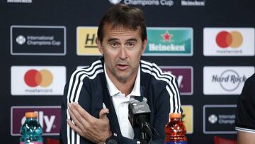 Julen Lopetegui en rueda de prensa.