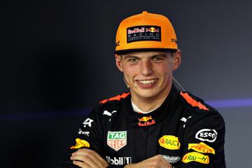 El holandés, Max Verstappen, durante la rueda de prensa tras la clasificación del GP de Singapur.