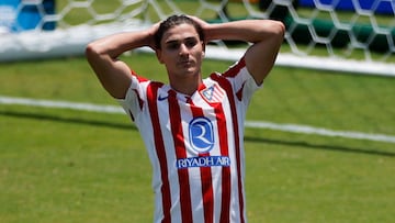 Soccer Football - FIFA Club World Cup - Group B - Atletico Madrid v Botafogo - Rose Bowl Stadium, Pasadena, California, U.S. - June 23, 2025 Atletico Madrid's Julian Alvarez reacts REUTERS/Daniel Cole