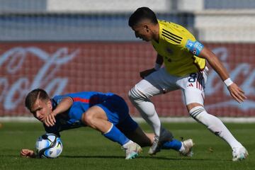 Imágenes del partido entre Colombia y Eslovaquia por los octavos de final del Mundial Sub 20 en el estadio San Juan del Bicentenario.