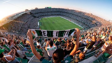 Estadio Benito Villamarín, antes de un partido.