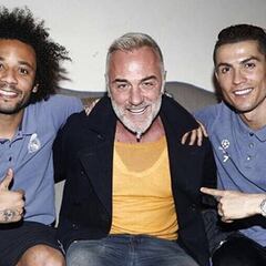 Gianluca Vacchi visita al Real Madrid en Nápoles