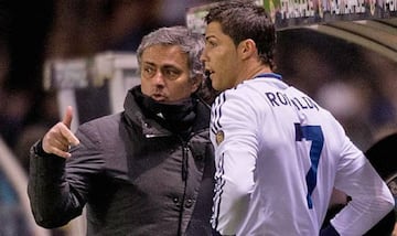 Ronaldo and Mourinho during their time together at Real Madrid