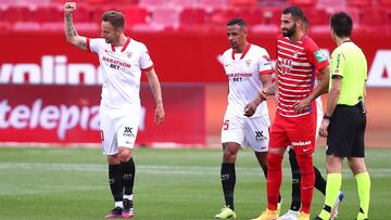 Rakitic celebra su gol.