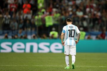 ¿Argentina, eliminada? Rostros de Messi, Maradona y la afición