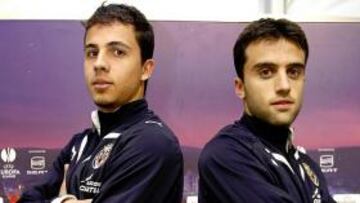 <b>EN RACHA. </b>Nilmar y Rossi serán la principal baza amarilla y la gran amenaza para el Sporting.