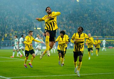 El Dortmund goleó al Celtic (7-1) gracias a un estelar Adeyemi, que anotó un hat-trick en la primera mitad. Guirassy y Emre Can, ambos desde el punto de penalti, completaron la manita del equipo alemán antes del descanso. El equipo escocés, que goleó en la primera jornada al Slovan Bratislava, solo compitió durante los primeros minutos, cuando Maeda llegó a empatar el tanto inicial de Can.