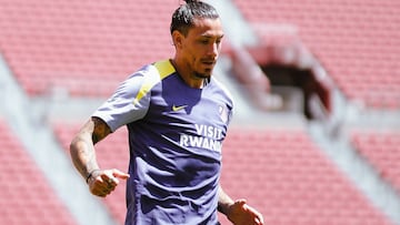 USA3333. LOS ÁNGELES (ESTADOS UNIDOS), 16/06/2025.- Fotografía cedida por el Atlético de Madrid del jugador José María Giménez durante un entrenamiento este lunes, en Los Ángeles (Estados Unidos). EFE/ Atlético de Madrid /SOLO USO EDITORIAL/SOLO DISPONIBLE PARA ILUSTRAR LA NOTICIA QUE ACOMPAÑA (CRÉDITO OBLIGATORIO)? NO VENTAS