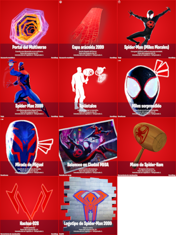 fortnite skins spiderman across the spiderverse miles morales miguel ohara spiderman 2099