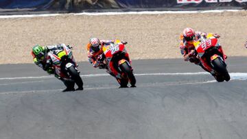 Rins, Crutchlow, Pedrosa, M&aacute;rquez y Lorenzo en Jerez. 
 