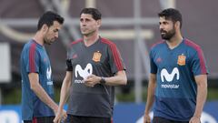 El primer entrenamiento de Hierro con España en imágenes