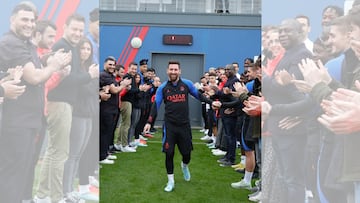 El PSG recibe con calle de honor a Messi