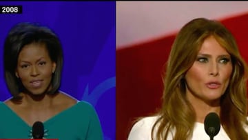 Michelle Obama y Melania Trump. Imagen: YouTube