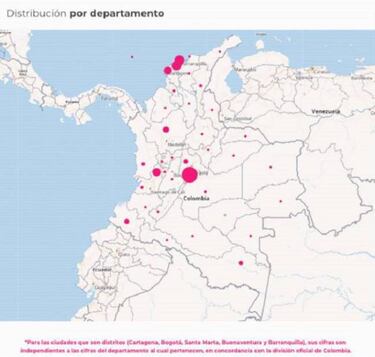 Mapa de casos y muertes por coronavirus por departamentos en Colombia: hoy, 28 de septiembre