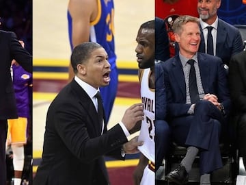 Luke Walton, Ty Lue y Steve Kerr.