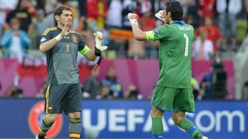 El divertido cara a cara entre Iker Casillas y Gianluigi Buffon