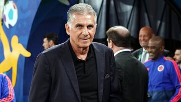 Carlos Queiroz durante un partido con la Selección Colombia.