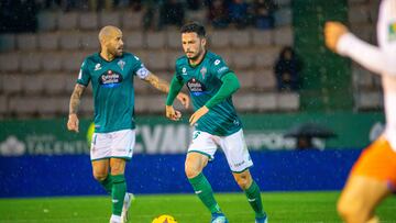 Bernal, en el partido del Racing de Ferrol ante el Albacete.