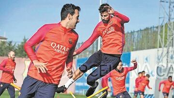 Jordi Alba y Gerard Piqué estarán a punto ante el Real Madrid.