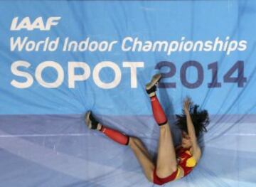 En 2014 consigue la medalla de bronce en el Mundial Indoor de Sopot con una marca de 2.00