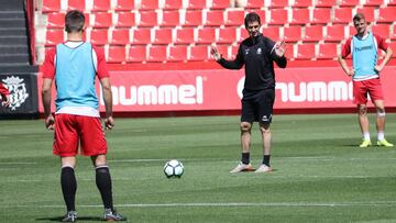 Gordillo, durante una sesión de entrenamiento de esta semana en el Nou Estadi.
