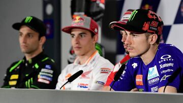 Zarco, M&aacute;rquez, Dovizioso y Maverick.