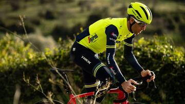 El ciclista italiano Vincenzo Nibali, durante un entrenamiento.