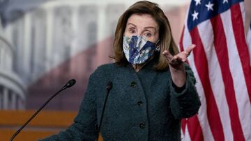 Nancy Pelosi en Capitol en Washington D.C.. Enero 28, 2021.