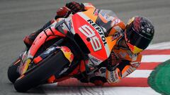 Repsol Honda Team&#039;s Spanish rider Jorge Lorenzo rides during the Catalunya MotoGP Grand Prix first free practice session at the Catalunya racetrack in Montmelo, near Barcelona, on June 14, 2019. (Photo by LLUIS GENE / AFP)