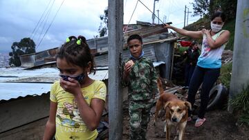 Familias en condición de pobreza en Colombia.