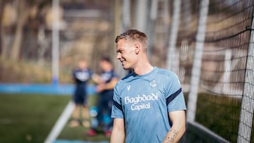 Orri Óskarsson podría ser titular con la Real Sociedad este sábado en Son Moix.