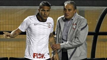 Paolo Guerrero y Tite se reencuentran en el Brasil - Per&uacute; por Copa Am&eacute;rica.