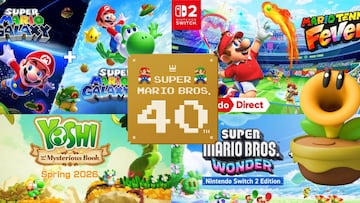 Estos son los 5 juegos de Mario con los que Nintendo celebrará el 40 aniversario del personaje