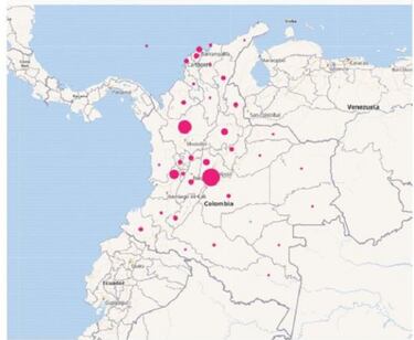 Mapa de casos y muertes por coronavirus por departamentos en Colombia: hoy, 17 de marzo