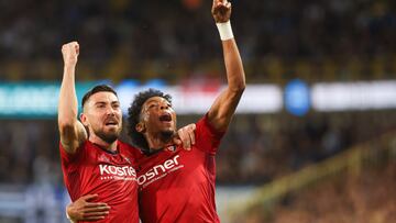 Johan Mojica anotó su primer con la camiseta de Osasuna.