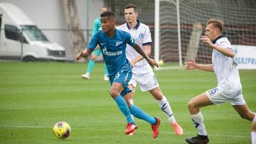 Wilmar Barrios durante un amistoso con el Zenit.