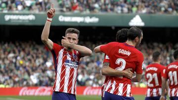 Alegr&iacute;a de Sa&uacute;l tras su gol al Betis, en el 0-1 para el Atl&eacute;tico de Madrid en el Villamar&iacute;n. 
 
 
 