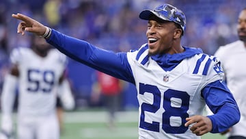 INDIANAPOLIS, IN - AUGUST 20: Jonathan Taylor #28 of Indianapolis Colts is seen following the game against the Detroit Lions at Lucas Oil Stadium on August 20, 2022 in Indianapolis, Indiana.   Michael Hickey/Getty Images/AFP
== FOR NEWSPAPERS, INTERNET, TELCOS & TELEVISION USE ONLY ==